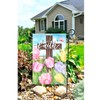 Morigins Easter Cross Garden Flag Decorative Spring Flower Religious Flag