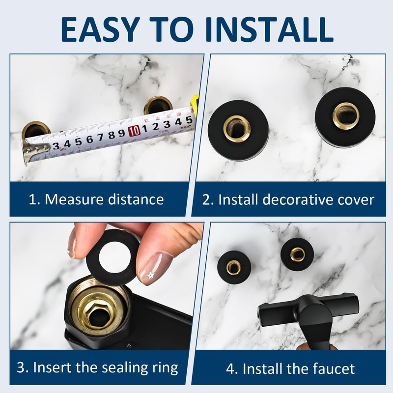 YYTECH Shower Mixer Tap Single Lever Shower Wall Mounted Surface-Mounted