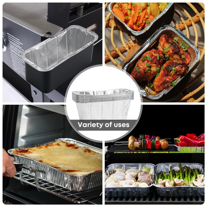 Stanbroil Grease Drip Pan with 10-Pack Disposable Foil Liners, Compatible