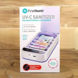 FirstHealth UV-C Sanitizer for Smartphones to 6.9" & Accessories, Built-in USB