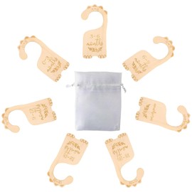 ExcellaElite 7 Pieces of Baby Wardrobe Dividers,Baby Clothes Dividers,Baby Age Hanger Dividers,with 1 Storage Bag,Environmentally Friendly and Durable,Fun Giraffe Shape,Including Newborns to 24 Months