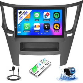 SIXTOP [2+64G] Android Car Stereo for Subaru Outback/Legacy 2010-2016 Upgrade Replacement Radio Carplay Android Auto Mirror Link 30 Themes 9 inch Touchscreen FM GPS Bluetooth+AHD Camera&MIC