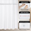 Vostolaiv No Hook Shower Curtain Black Geometric Shower Curtains with