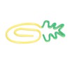 100pcs Metallic Paper Clips Green Yellow Ananas Shape Electroplating Process