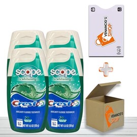 Crest Plus Scope Toothpaste Liquid Gel, Minty Fresh 4.6 oz (130 g) (Pack of 4)