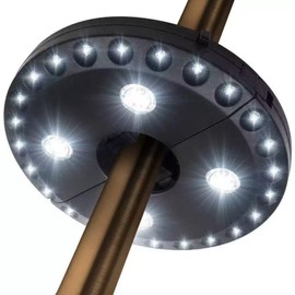 HFLYJPYW Patio Umbrella Light 3 Brightness Modes Cordless 28 LED Lights-4 x AA Battery Operated,Umbrella Pole Light for Patio Umbrellas,Camping Tents or Indoor Use (Cool White)