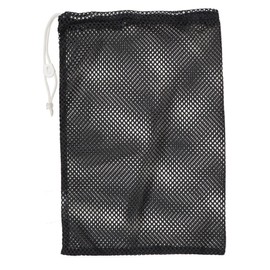 Champion Sports Mesh Sports Equipment Bag- Black, 24" x 48"- Multipurpose, Nylon Drawstring Bag w/Lock and ID Tag, for Sports Equipment, Balls, Swimming Gear - Breathable Stuff Sack