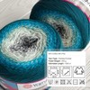 Multicolor Cotton Yarn Rainbow Crochet Yarn Spring Summer Yarn Color