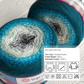 Multicolor Cotton Yarn Rainbow Crochet Yarn Spring Summer Yarn Color Choice Hand Knitting (289)