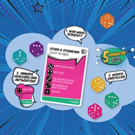 moses. Quiz Me 5, Exciting Gamer Quiz Game with 5 Clues, Lucky Factor & 200 Solutions, Knowledge Game & Party Game for Family, Friends & Adults from 12 Years, White