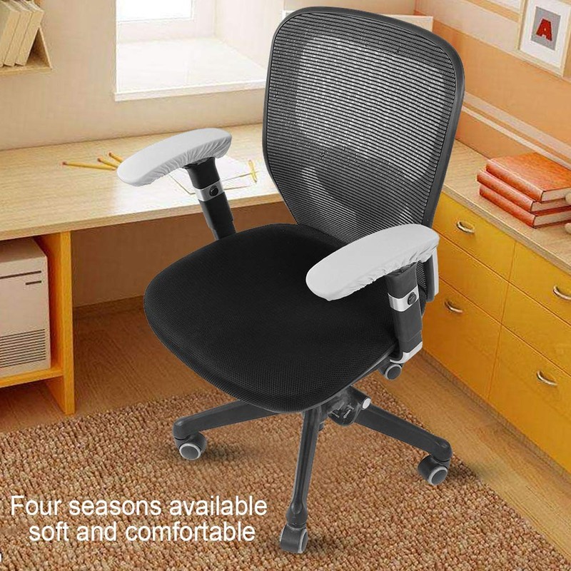 1 Pair Office Chair Armrest Covers Elastic Removable Chair Arm