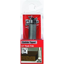 Vermont American 23159 1/2-by-1-Inch Flush Trim Router Bit, 1/4-Inch Shank