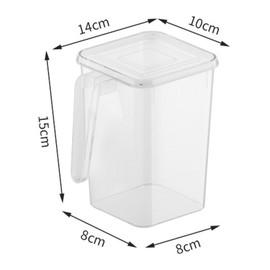 Refrigerator Organizer Box, Clear Plastic Fridge Side Door Storage Container with Lid Food Storage Organizer for Fruits Vegetables Egg