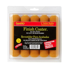 FoamPRO 87-10 Foam Mini Roller Refills, 6 Inch (Pack of 10) , Tan