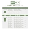 Decorelia Textured Fabric 60 Inch Round Tablecloth, Water Resistant Circular