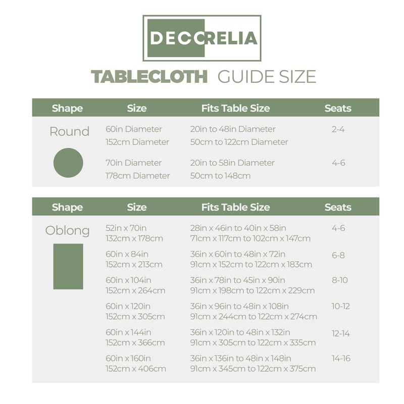 Decorelia Textured Fabric 60 Inch Round Tablecloth, Water Resistant Circular