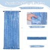 Baby Blue Glitter Sequin Backdrop Curtains 2 Pcs 5FTx10FT Baby