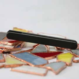 PIAOLGYI Stained Glass Hand Foiler 7/32" Stained Glass Copper Foiling Tool,Short Hand Foiler 7/32" Foil Crimper(Don't Include Glass)