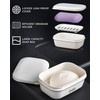 PEISAINOX Travel Soap Case with Lid,Leakproof Soap Holder with Drainage