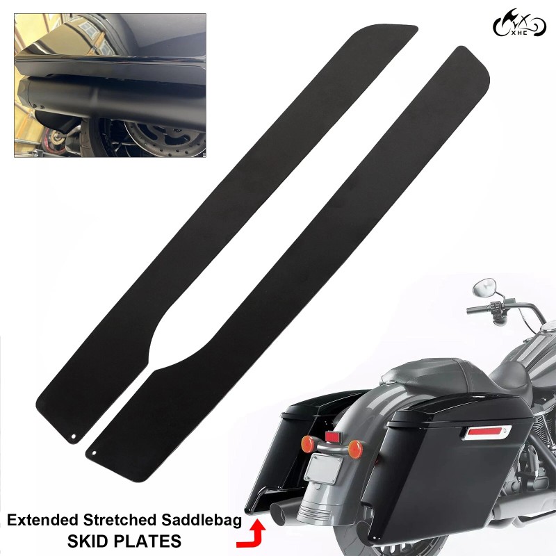Saddlebags Skid Plates For Harley Touring 14-23 FLHR FLHX Stretched