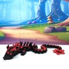 3D Printed Black Cherry Blossom Dragon, Articulated 12" Dragon Fidget