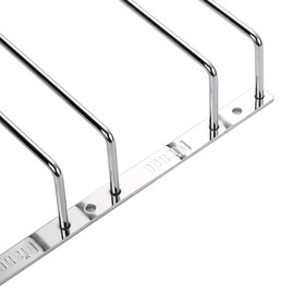 Dianoo ワイングラスラック キャビネット下吊り下げワイヤー 脚付きグラスラックホルダー ネジ付き クロム仕上げ 35cm 3列