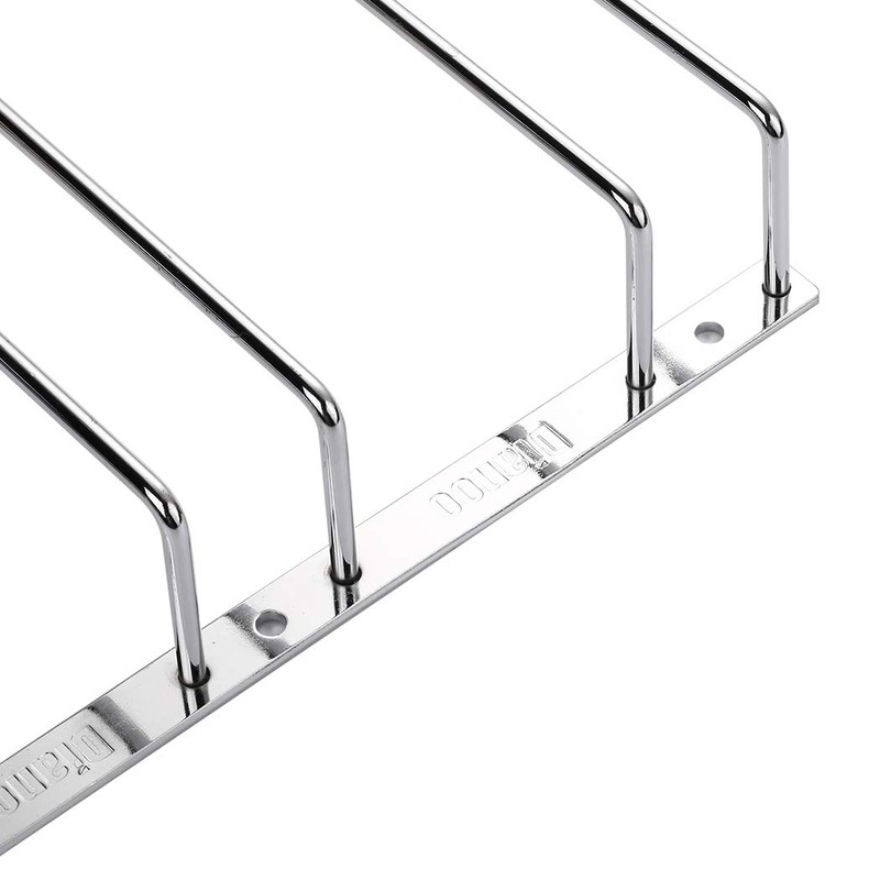 Dianoo ワイングラスラック キャビネット下吊り下げワイヤー 脚付きグラスラックホルダー ネジ付き クロム仕上げ 35cm 3列