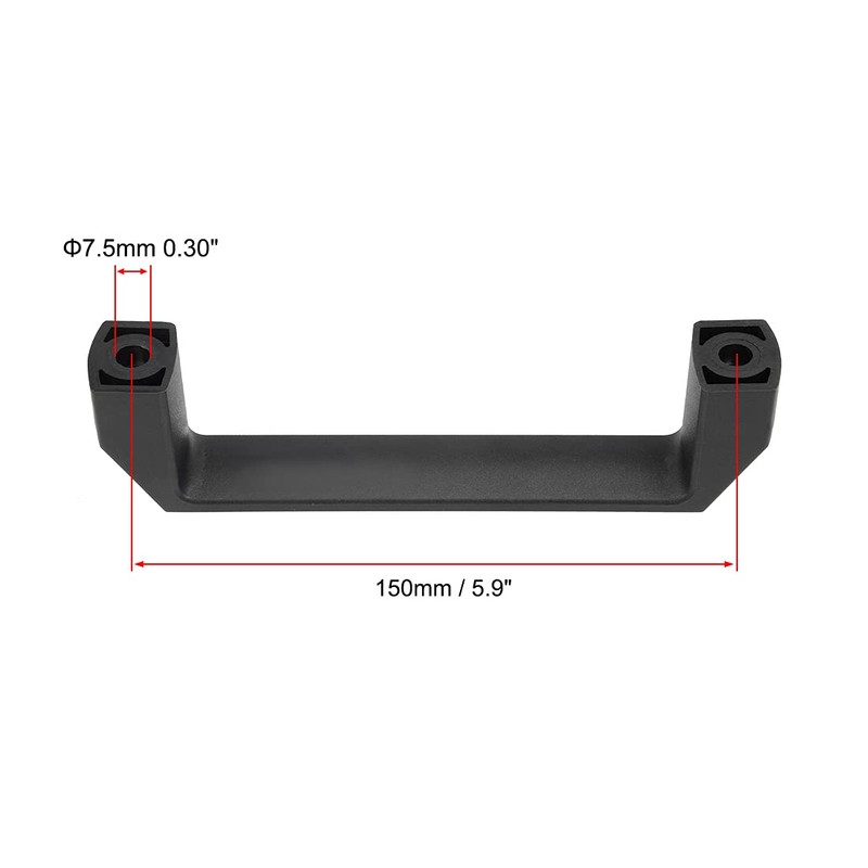 sourcing map Plastic Pull Handles 150mm Hole Centers Luggage Mechanical