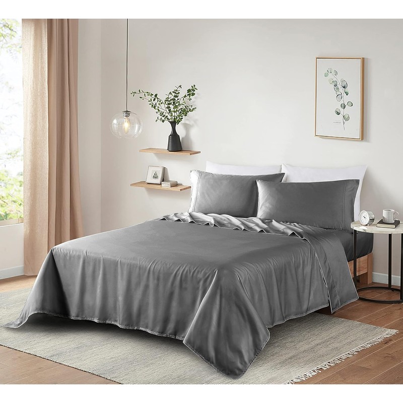 100% Supima Cotton Sheets 600 Thread Count,Bed Sheet Set Queen