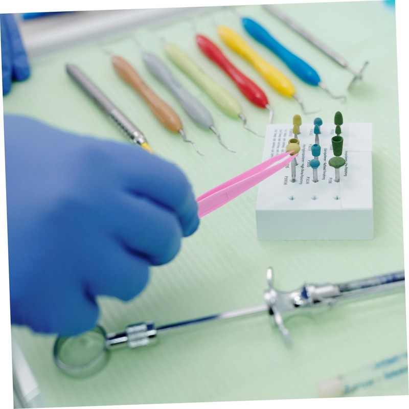 DOITOOL 100pcs Precision Tweezers Eyebrow Tweezers Set Flat Tip Multi-functional