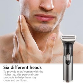 Trimmer for Women Waterproof Electric Razro 6 in 1 Shaver Set Hair Trimmer Body Shaver for Nose Eyebrows(Black)