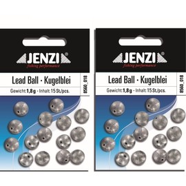 Set of 2 Packs of Ball Weights with Hole 2.5 4 10 12 15 20 25 40 grams (6-26 pieces) + Free Petri Heil! Sticker (1.8 grams)