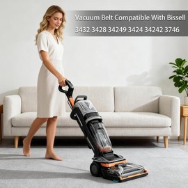 Replacement Belt Compatible with Bissell 3432 3428 3424 34249 34242 3746 Revolution HydroSteam Pet Carpet Vacuum Cleaner (6 Pack)