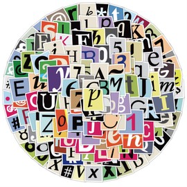 200Pcs Alphabet & Number Stickers – Waterproof Vinyl Decals for Scrapbooks, Notebooks, Classroom Decor, Mailbox, Water Bottles, Laptops & More (A-Z & 0-9)