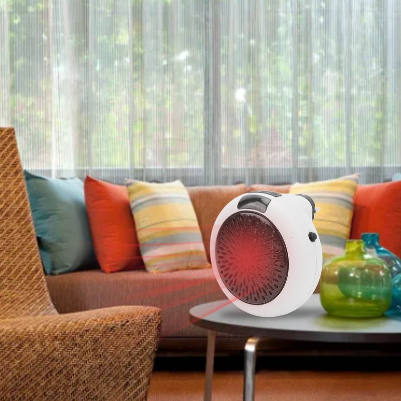 Wall Outlet Electric Heater PTC Heating Portable Space Heater with