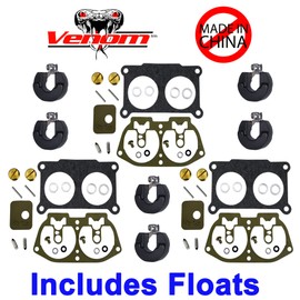 3 Pack of Outboard Carburetor Repair Kit w Floats (Compatible with Yamaha/Replaces 6E5-W0093-06-00/18-7002, Fits 1986-1995 150, 175 & 200 HP)