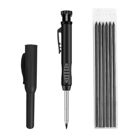 3-Piece Tracer Pencil Set - Carpenter & Builder Pencils with Built-in Sharpener, for Architects, Designers & Woodworkers
