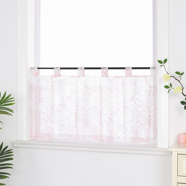 Joyswahl Elisabeth Voile Cafe Style Loop Curtain, Short Curtain