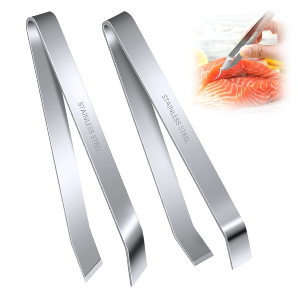 2 x Bone Tongs Bone Tweezers with Straight Head Herringbone