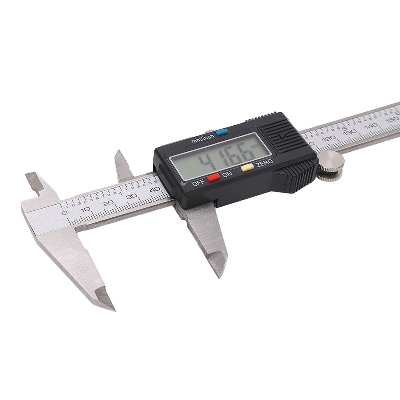 Digital Display Caliper Stainless Steel LCD Electronic Measuring Ruler with