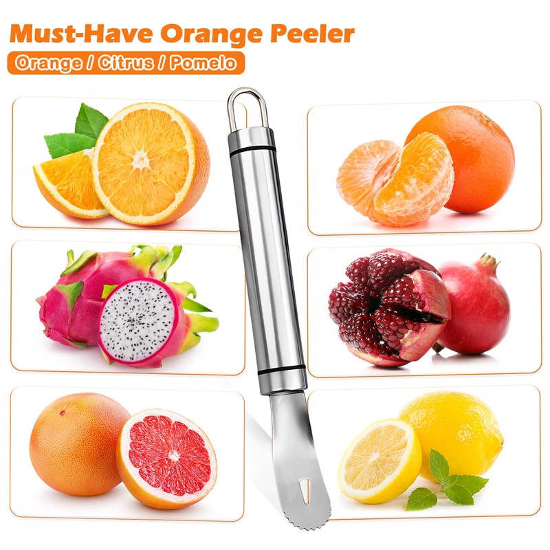 Stainless Steel Orange Peeler | Easy to Peel | Long