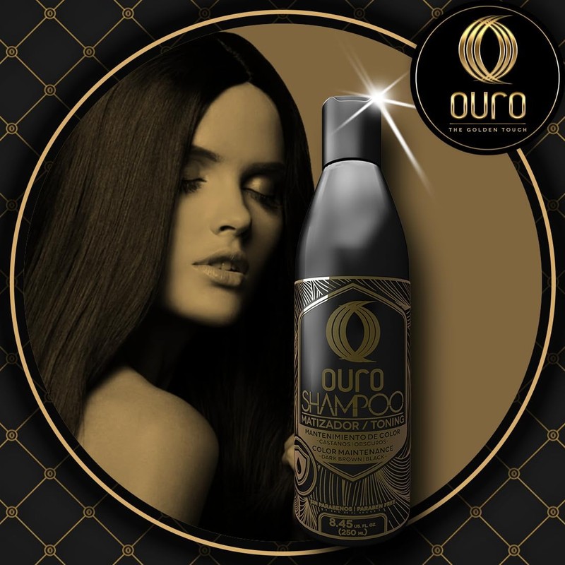 Ouro SHAMPOO Matizador NEGRO 250 ml.