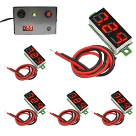 Ginhkok 5pcs 0.28inch 2 Wire LED Digital Voltmeter Digital Display Display Tester 2.5V-30V DC Circuit Tester Small Min Circuit Test with Accurate Voltage Measurement and Reverse Connection Protection