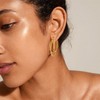 MEVECCO Gold Hoop Earrings for Women 18K Gold Plated Beaded