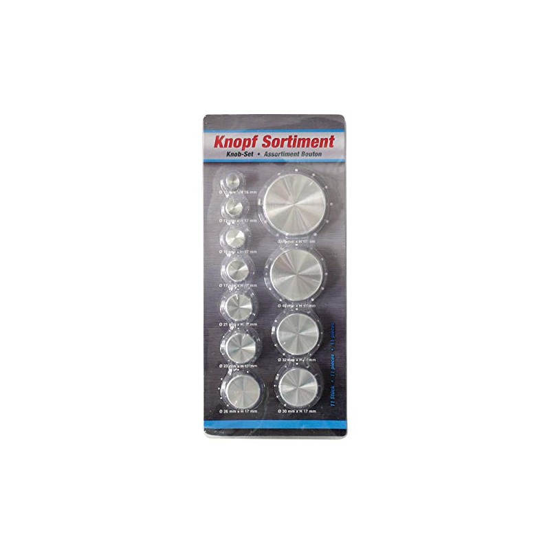 Knob 11-piece set silver range