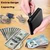 Wallet for Men Bifold Leather Zipper Wallet RFID Blocking Card
