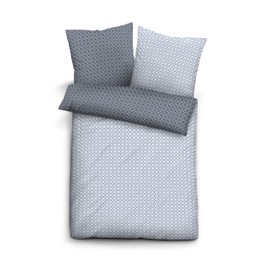 Biberna Mix & Match Graphic Motif, Maco Sateen Cushion Cover, Blue, 40 x 80 cm Certified According to Oeko-Tex Standard 100