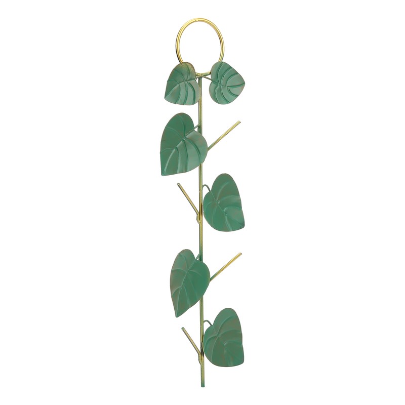 Birds Feeder Hanging Metal Green Leaf Shape Hummingbirds Feeder for