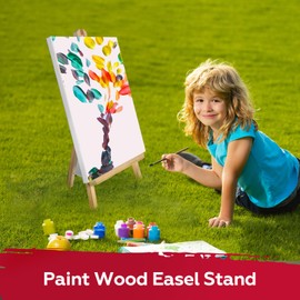 4 Pack 16 Inch Wooden Easel Stand, Portable A-Frame Tabletop Display Easel for Painting, Canvas, Signs,Photos, Art Easel for Students, Beginners, Artists - Compact & Lightweight