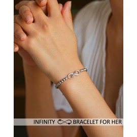 Aunis Best Friend Jewelry Gifts, Infinity Love Bracelet for Best Friend Bestie Friendship Gifts for Women Christmas Birthday